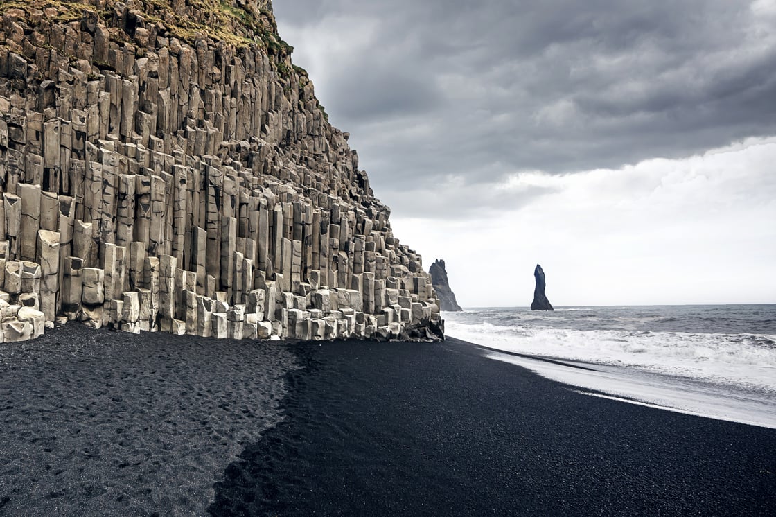 Black sand beach in Iceland