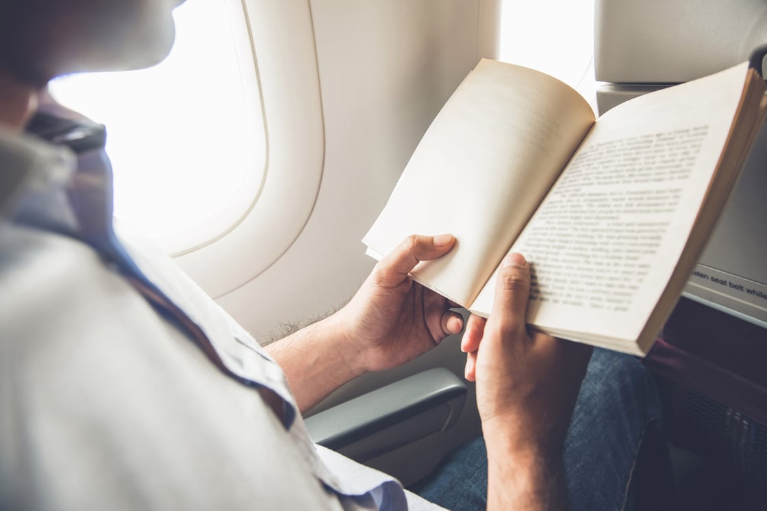 Book on a plane