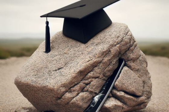 Grad cap-rock-phone