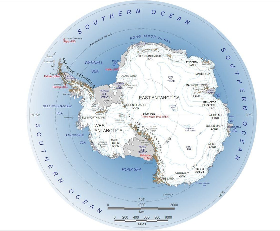 Map of Antarctica