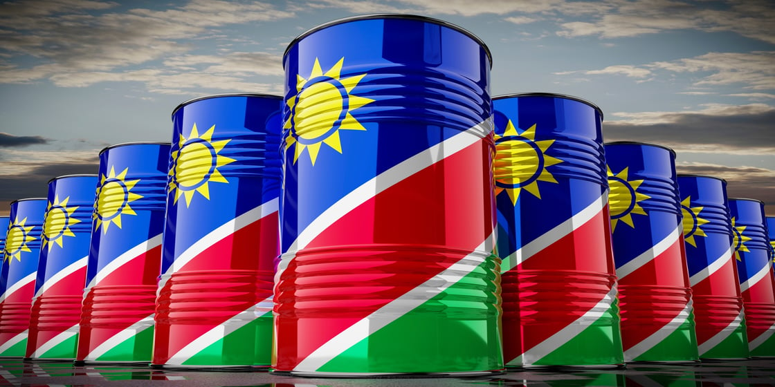 Namibia flag oil barrels_PX Media