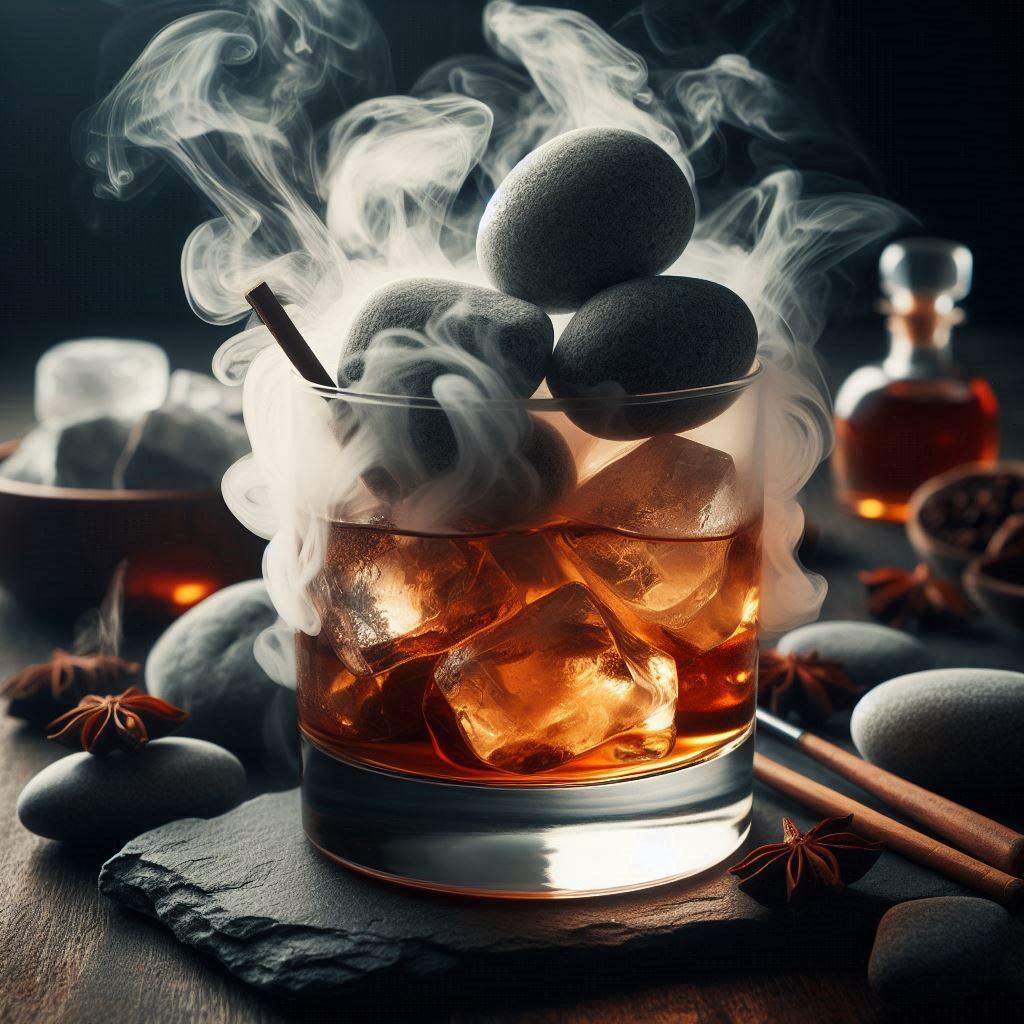 Old fashioned with rocks AI