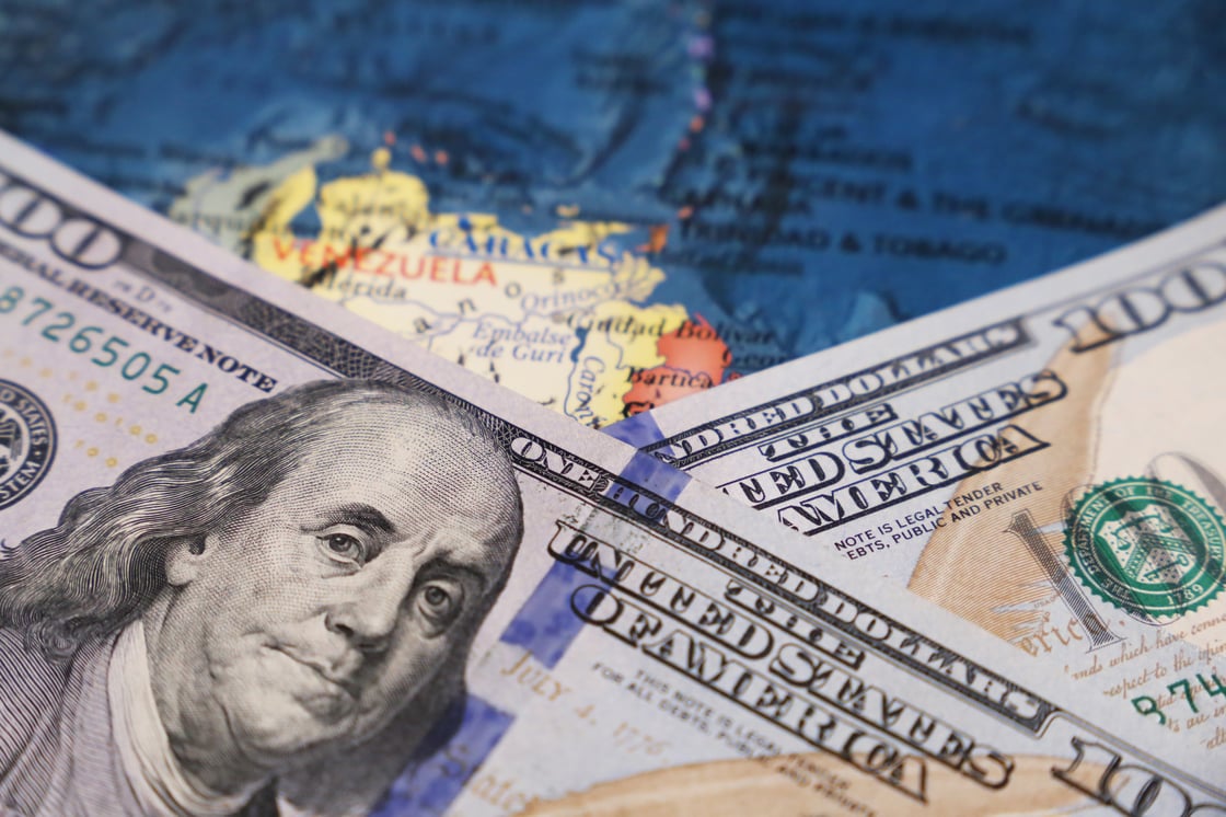 US Dollars over Venezuela